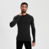 لباس زیر حرارتی فوتبال کیپستا آستین بلند Keepdry 500 kipsta-مشکی