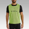 Kipsta two-way football training vest for adults - yellow and blue