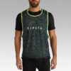Kipsta two-way football training vest for adults - yellow and blue