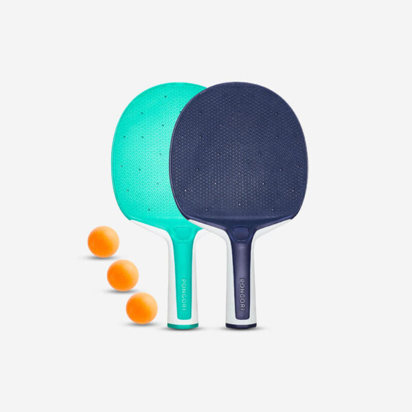 ست تنیس روی میز متشکل از 2 راکت و 3 توپ Decathlon Pongori PPR 130