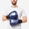 دستکش موی تای کیک بوکسینگ اوتشاک Outshock muay Thai Kick Boxing Gloves - آبی - Image 6
