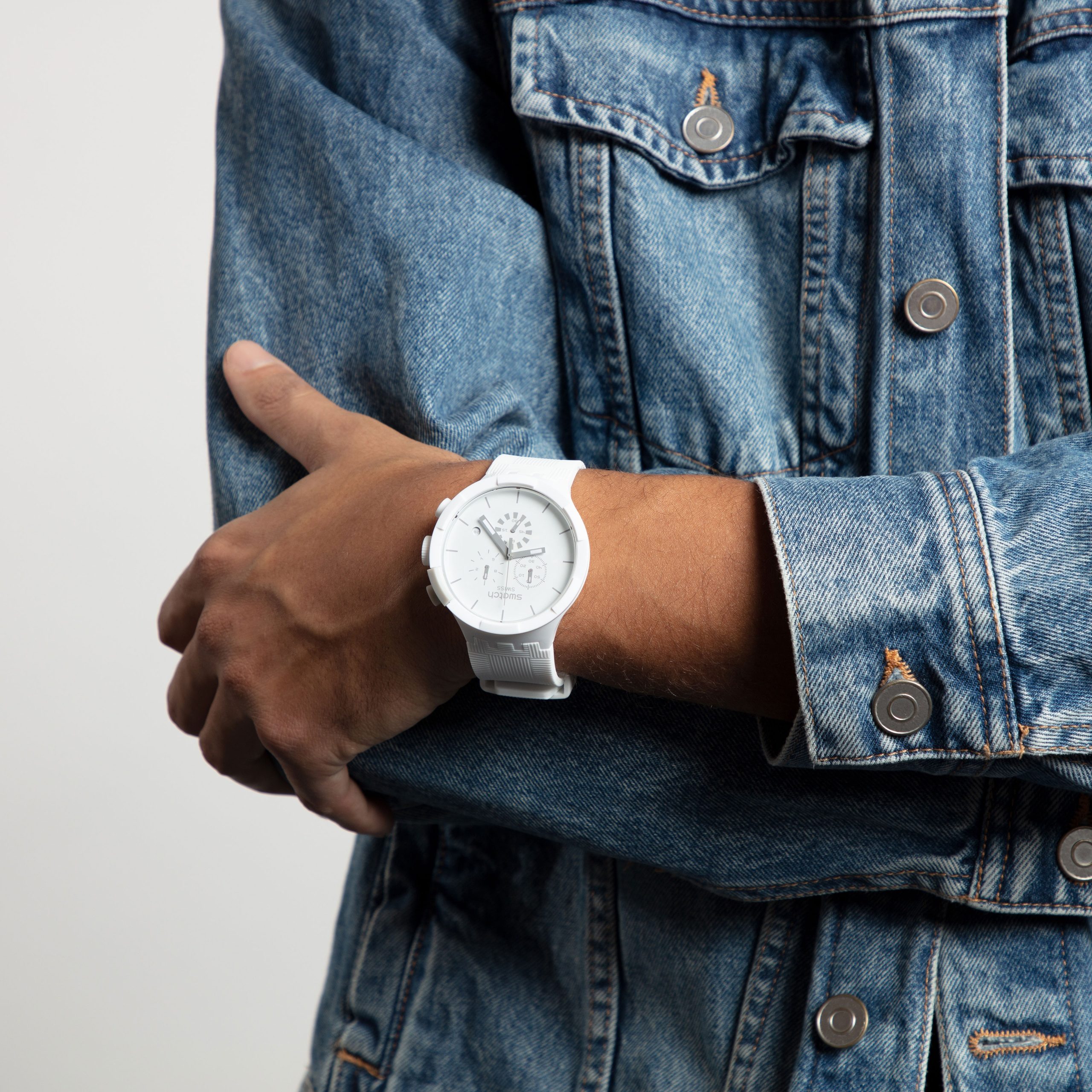 ساعت سواچ مدل (SWATCH CHEQUERED WHITE (SB02W400 ساعت سواچ مدل (SWATCH CHEQUERED WHITE (SB02W400 - Image 6