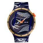 ساعت سواچ مدل (SB05Z700) SWATCH BLUE AND GOLDEN LITHE DANCER