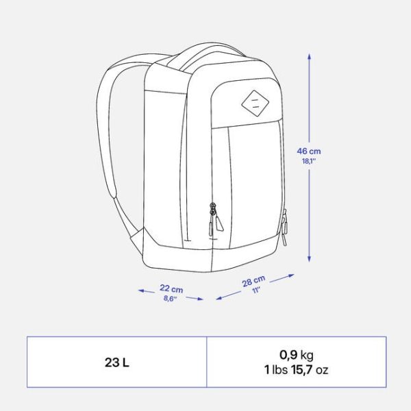 کوله طبیعت گردی-QUECHUA NH Escape 500 23L-آبی - Image 2