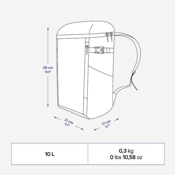 کوله طبیعت گردی-QUECHUA 5 Hour Cool Keeping 100 10L-آبی - Image 2