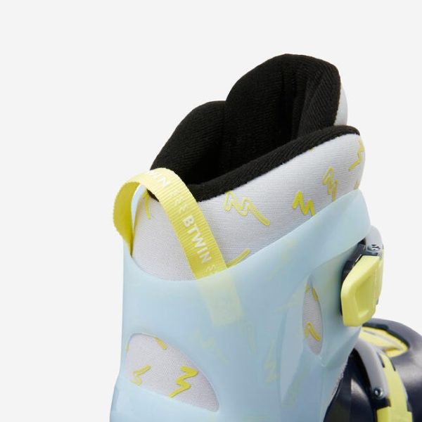 اسکیت بچگانه-OXELO Kids Skates PLAY 5-آبی/زرد - Image 4