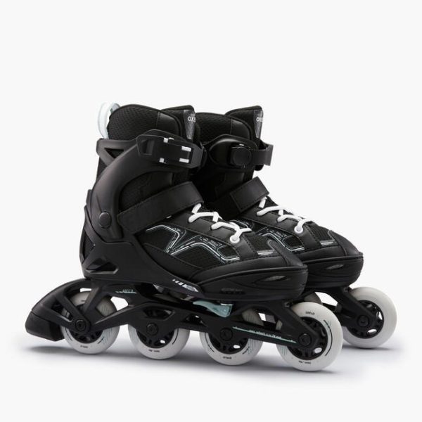 اسکیت بچگانه-OXELO Kids Skates FIT3-مشکی/خاکی - Image 9