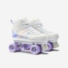 اسکیت بچگانه-OXELO Kids Skates Quad 100-سفید - Image 2