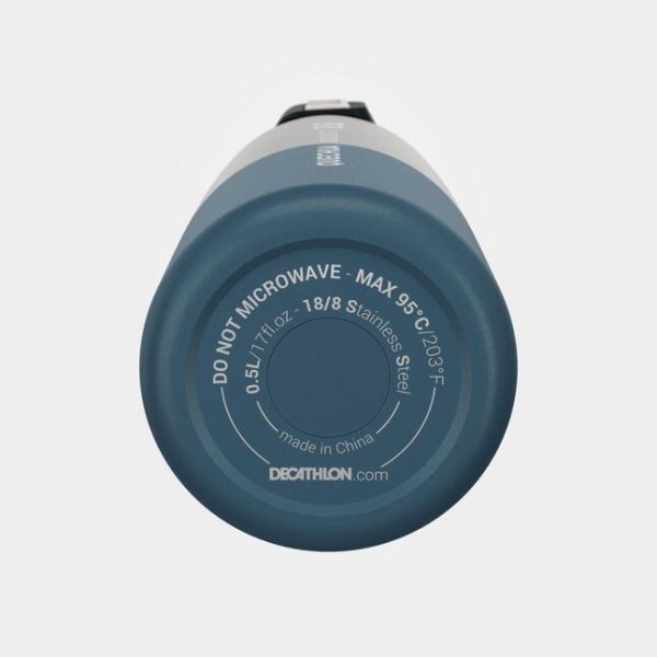 ترموس کمپ و کوهنوردی-QUECHUA Thermos 0.5L Practical Lid 900-آبی - Image 4