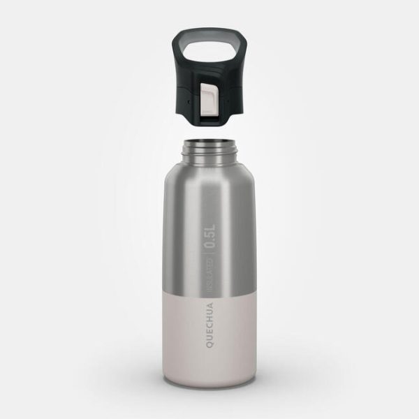 ترموس کمپ و کوهنوردی-QUECHUA Thermos 0.5L Practical Lid 900-سفید - Image 12