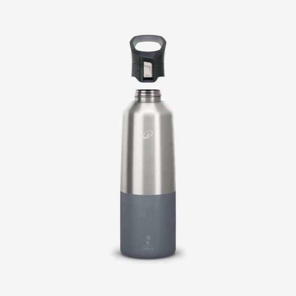 ترموس کمپ و کوهنوردی-QUECHUA Thermos 1L Practical Lid 900-خاکستری - Image 8