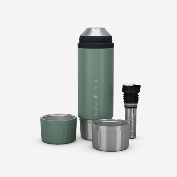 ترموس کمپ و کوهنوردی-QUECHUA Thermos 1L Practical Lid 900-سبز - Image 10