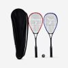 راکت اسکواش-PERFLY 2 Rackets / 1 Ball Wallbreaker 165 Club-آبی/قرمز
