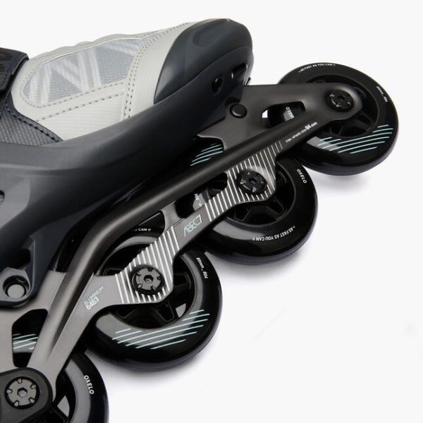 اسکیت بزرگسال-OXELO Adult Fitness Skates FIT500-مشکی/خاکستری - Image 3