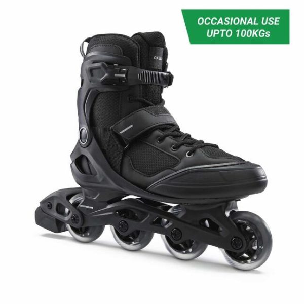 اسکیت بزرگسال-OXELO Adult Fitness Skates FIT100-مشکی - Image 12