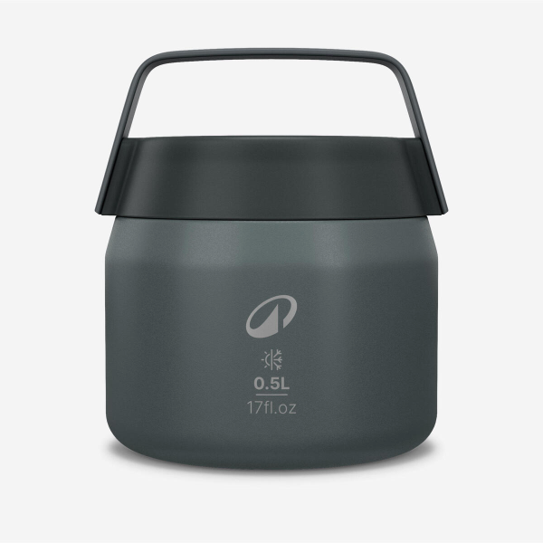 ظرف نگهدارنده غذا کمپ و کوه نوردی - 0.5L - QUECHUA Heat Insulated Lunch Box - Stainless Steel - سبز