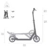 اسکوتر بزرگسالان OXELO Adult Scooter - T7XL - مشکی - Image 7