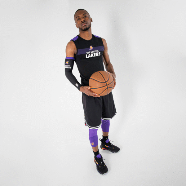 تی شرت بسکتبال تارماک TARMAK UT500 NBA Los Angeles Lakers- مشکی - Image 3