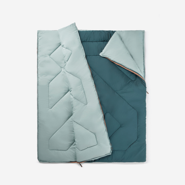 کیسه خواب دو نفره کمپ و کوه نوردی - QUECHUA - 10°C Comfort 160*190CM - آبی - Image 3