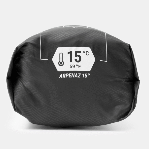 کیسه خواب کمپ و کوه نوردی - QUECHUA - Arpenase 15 °C Comfort - مشکی - Image 4