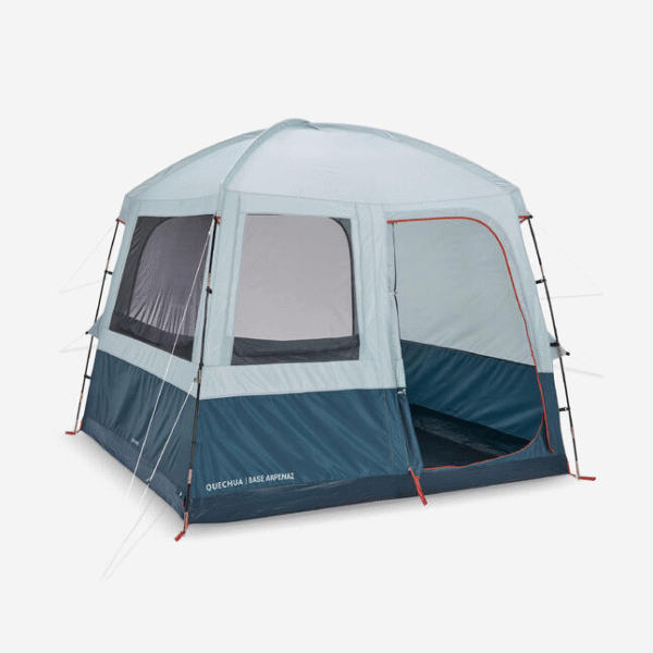 چادر کمپ و کوهنوردی QUECHUA Canopy - 6 Person - Arpenaz Base - آبی/سبز