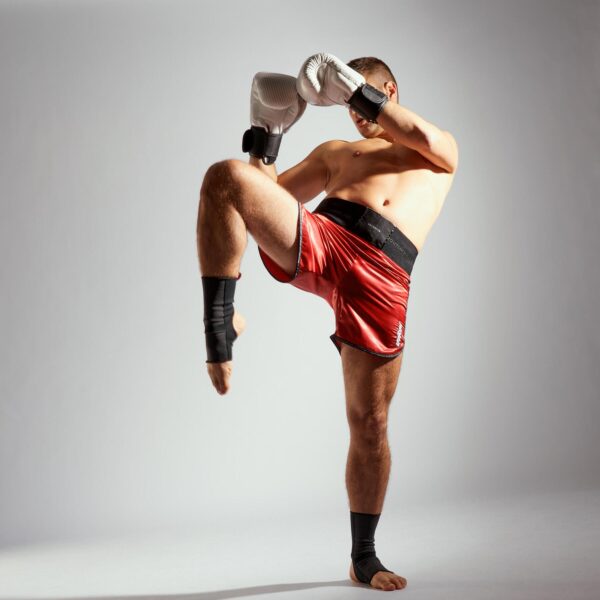 مچ بند طبی بوکس اوتشاک دکتلون - OUTSHOCK Combat Sports Ankle Brace - مشکی/قرمز - Image 5