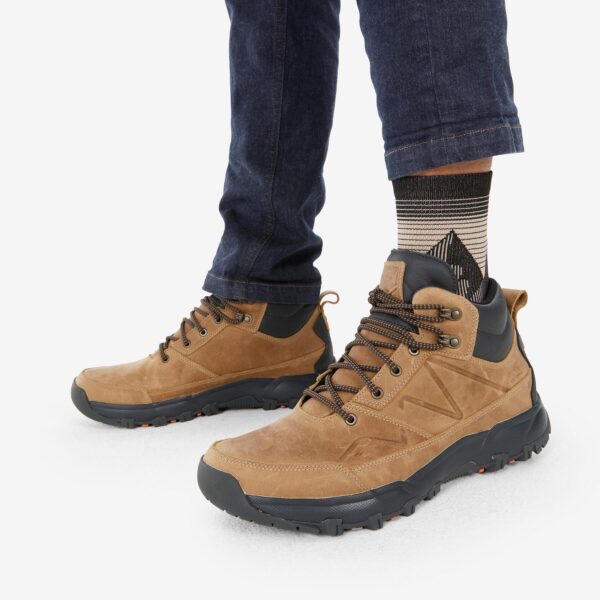 کفش مردانه ضدآب دکتلون کچوا - QUECHUA Waterproof NH500 Mid WP - قهوه ای - Image 4