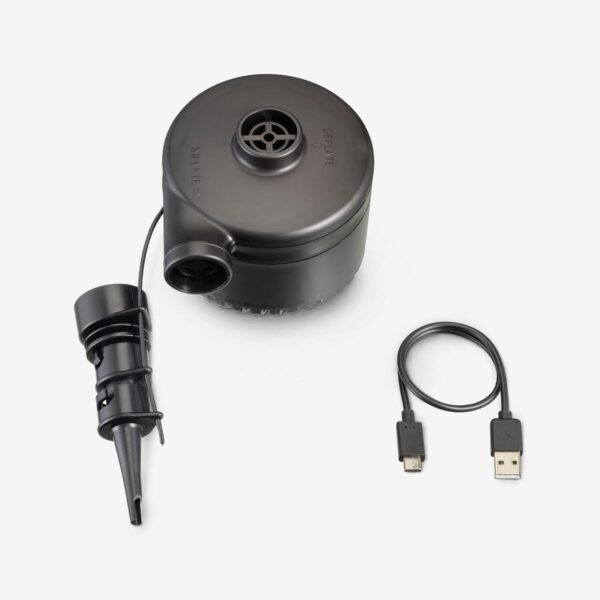 پمپ باد قابل شارژ دکتلون - QUECHUA USB-C Rechargeable Electric Pump - مشکی