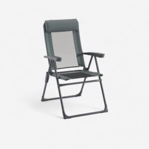 صندلی تاشو کمپ و کوه نوردی دکتلون - QUECHUA Reclining Foldable Camping Chair - Comfort - خاکستری