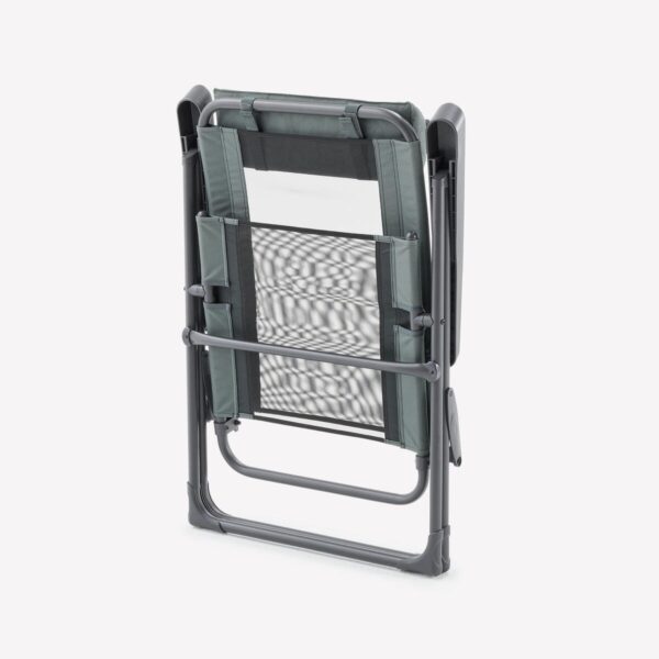 صندلی تاشو کمپ و کوه نوردی دکتلون - QUECHUA Reclining Foldable Camping Chair - Comfort - خاکستری - Image 3