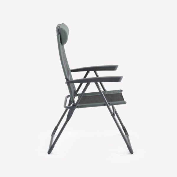 صندلی تاشو کمپ و کوه نوردی دکتلون - QUECHUA Reclining Foldable Camping Chair - Comfort - خاکستری - Image 5