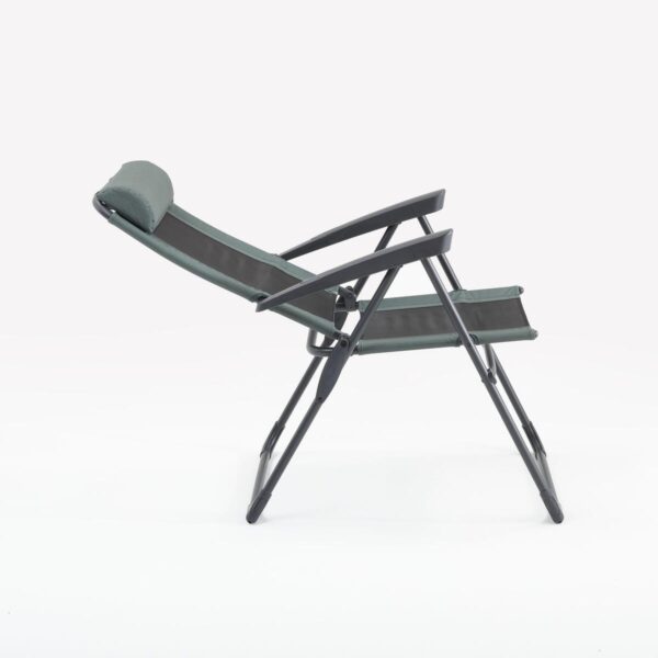 صندلی تاشو کمپ و کوه نوردی دکتلون - QUECHUA Reclining Foldable Camping Chair - Comfort - خاکستری - Image 7