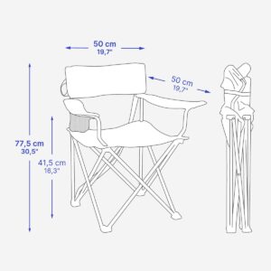 صندلی تاشو کمپ و کوه نوردی دکتلون – QUECHUA Folding Camping Chair – آبی