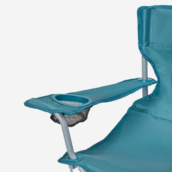 صندلی تاشو کمپ و کوه نوردی دکتلون - QUECHUA Folding Camping Chair - XXL Size - Basic - آبی - Image 2
