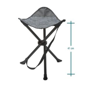 صندلی تاشو کمپ و کوه نوردی دکتلون – QUECHUA Outdoor Camping Stool – 110 Kg – خاکستری
