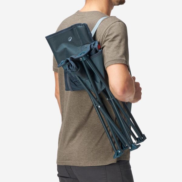 صندلی تاشو کمپ و کوه نوردی دکتلون - QUECHUA Foldable Low Camping Chair - M Size - 100 - خاکستری - Image 9