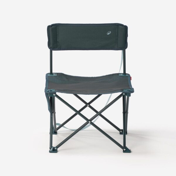 صندلی تاشو کمپ و کوه نوردی دکتلون - QUECHUA Foldable Low Camping Chair - M Size - 100 - خاکستری - Image 2