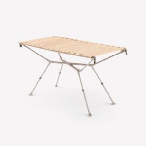میز تاشو کمپ و کوه نوردی دکتلون - QUECHUA Camping Table - Wooden Surface - شش نفره