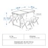 میز و صندلی تاشو کمپ و کوه نوردی دکتلون - QUECHUA Folding Camping Table - شش نفره - Image 2