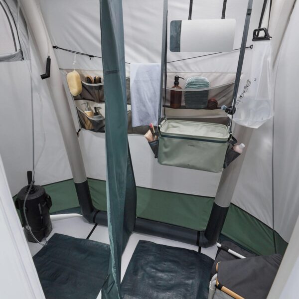 حمام سیار قابل حمل دکتلون - QUECHUA Inflatable Camping Shower - Airseconds - سفید - Image 4