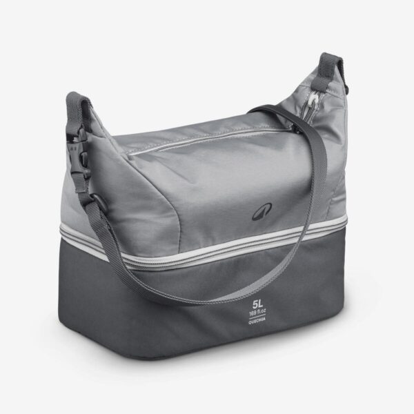 کیف غذای عایق حرارتی دکتلون -QUECHUA Heat Insulated Lunch Bag Included  - 500 - خاکستری - Image 2