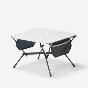 میز تاشو کمپ و کوه نوردی دکتلون - QUECHUA Folding Camping Table Compact - 500 - سفید/سبز