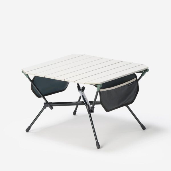 میز تاشو کمپ و کوه نوردی دکتلون - QUECHUA Folding Camping Table Compact - 500 - سفید/سبز