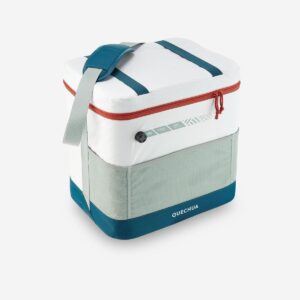 کول باکس تاشو کمپ و کوه نوردی دکتلون - QUECHUA Collapsible Cooler 500 Fresh - سفید/سبز