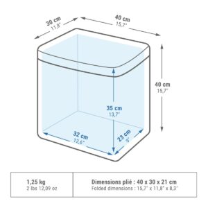 کول باکس تاشو کمپ و کوه نوردی دکتلون – QUECHUA Collapsible Cooler 500 Fresh – سفید/سبز
