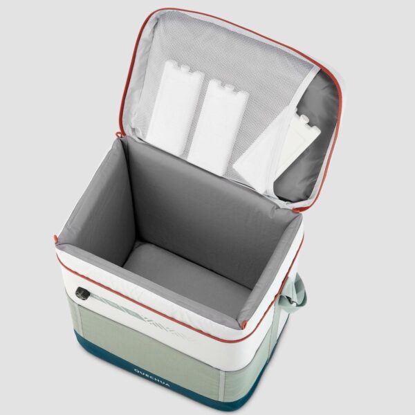 کول باکس تاشو کمپ و کوه نوردی دکتلون - QUECHUA Collapsible Cooler 500 Fresh - سفید/سبز - Image 5