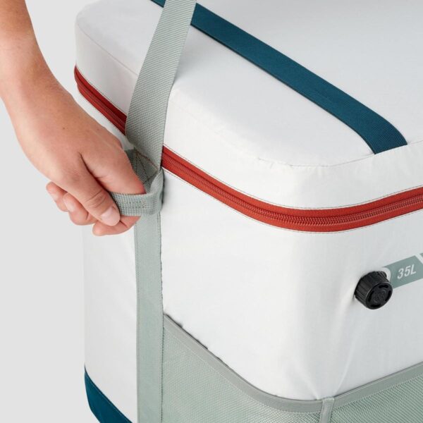 کول باکس تاشو کمپ و کوه نوردی دکتلون - QUECHUA Collapsible Cooler 500 Fresh - سفید/سبز - Image 6