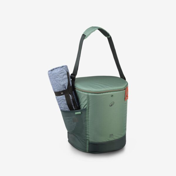 کول باکس تاشو کمپ و کوه نوردی دکتلون - 20L - QUECHUA Collapsible Cooler 100 - سبز - Image 5