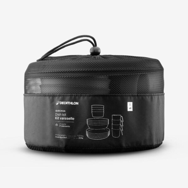 ست ظروف کمپ و کوه نوردی دکتلون - QUECHUA Camping Tableware Set 500 - سبز - Image 2