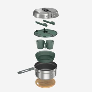 ست ظروف دو نفره کمپ و کوه نوردی دکتلون - QUECHUA Outdoor Dining Set 500 - پانزده تکه
